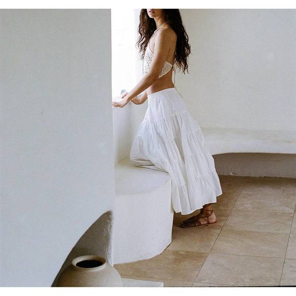 NEW BY TOGETHER for a moment midi skirt in off white - Picture 6 of 6